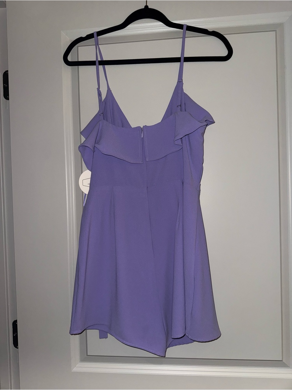 Lilac Ruffle-Front One-Piece Romper - Picture 2 of 4